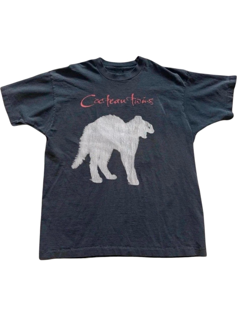 Cocteau Twins Dream Pop Band Tee Goth Shoegaze Cat Graphic Black T-Shirt